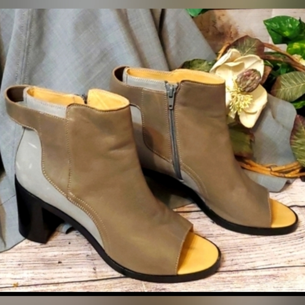MM6 Maison Martin Margiela Two-tone Block Heeled Boots 39